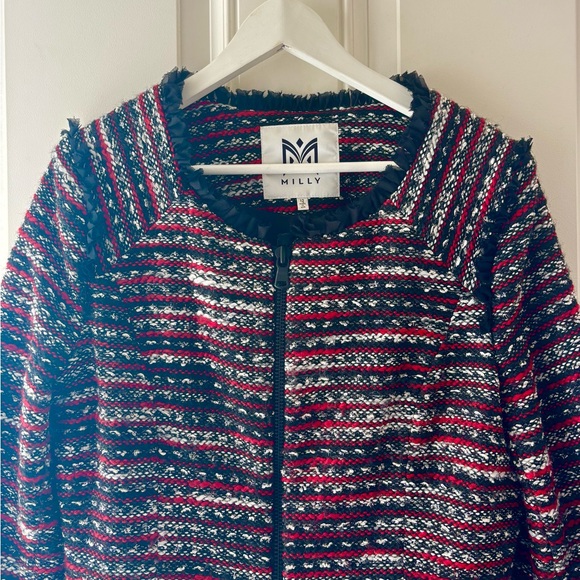 Milly Embellished Tweed Jacket 12 - Picture 3 of 9